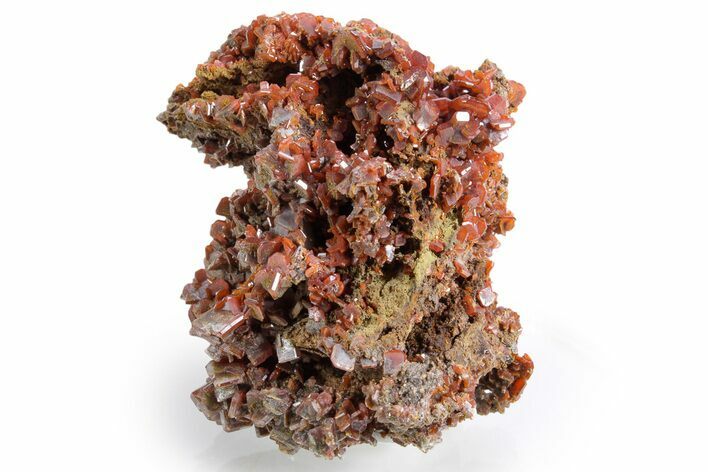 Fiery, Red-Brown Wulfenite Cluster - Kuruktag Mountains, China #361066